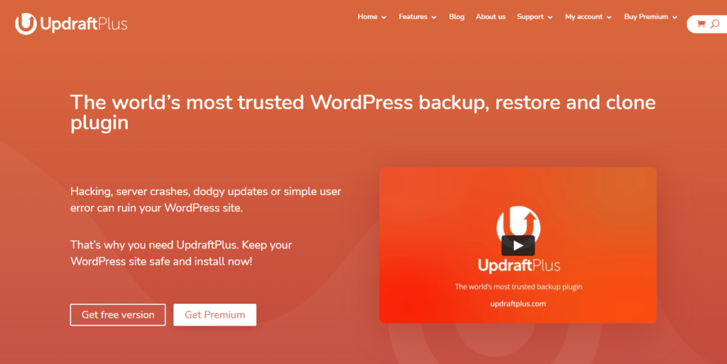 UpdraftPlus, backup for WordPress